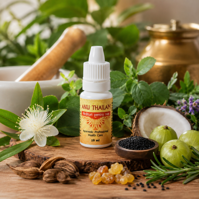 Anu Thailam cu ingrediente ayurvedice naturale
