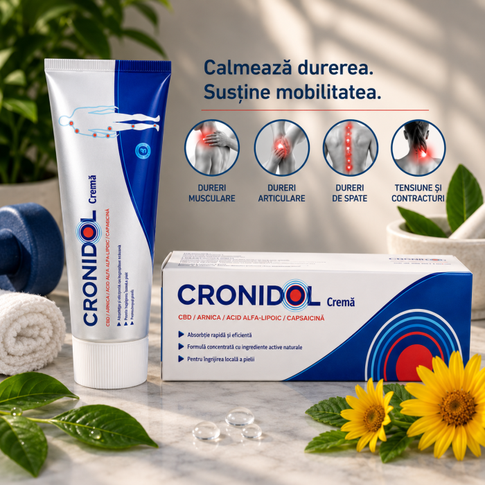 Cronidol Cremă-Gel cu CBD, arnică, acid alfa-lipoic și capsaicină