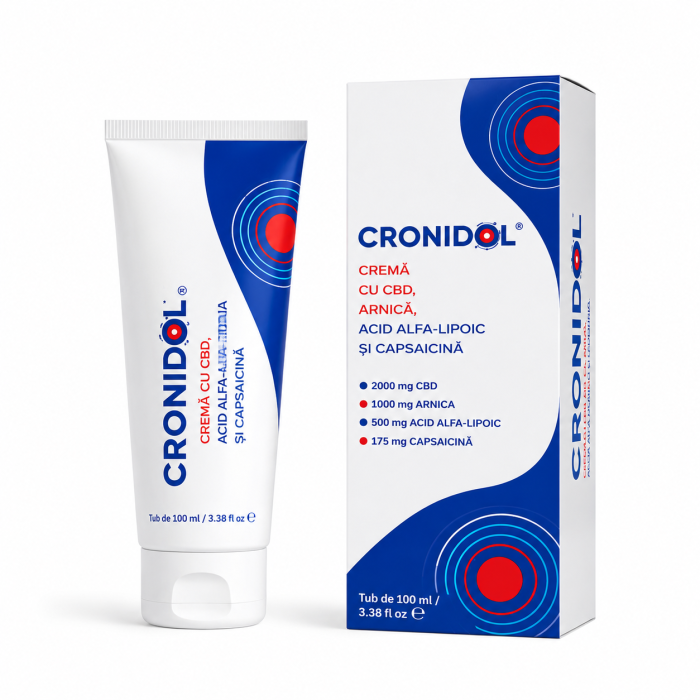 Cronidol Cremă-Gel cu CBD 2000 mg, tub și cutie originală