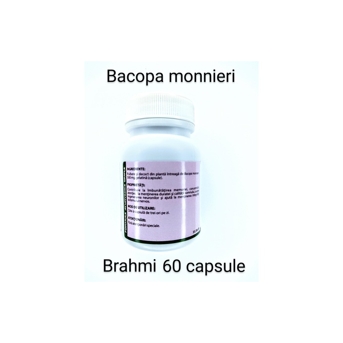 Brahmi 60 capsule Herba Ayurvedica | Bacopa monnieri 500 mg