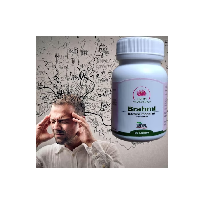 Brahmi 60 capsule Herba Ayurvedica | Bacopa monnieri 500 mg