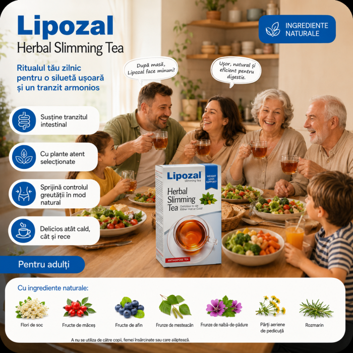 Ceai pentru slăbit Lipozal, 100 g, Canadian Farmaceuticals