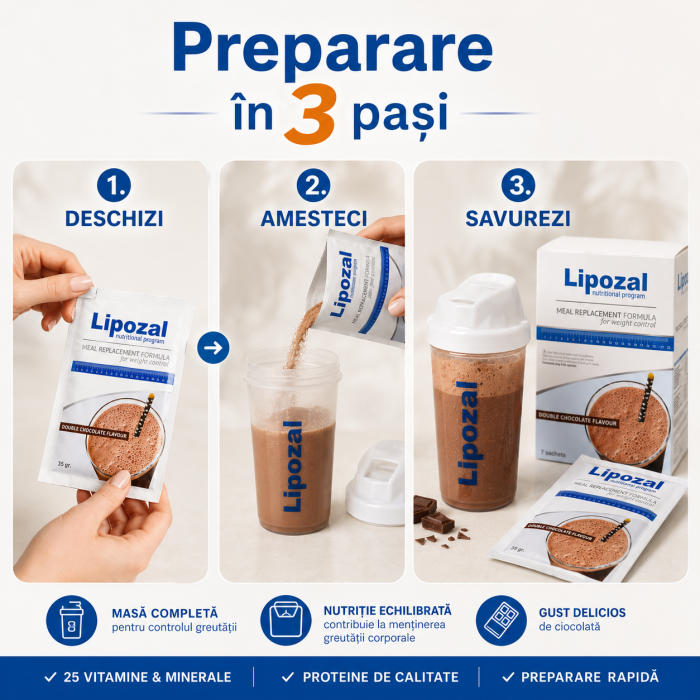 Lipozal 7 Plicuri Ciocolata