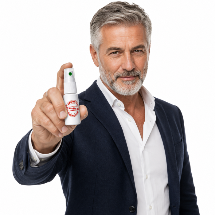 Bărbat prezentând Max Sensation Spray 10 ml