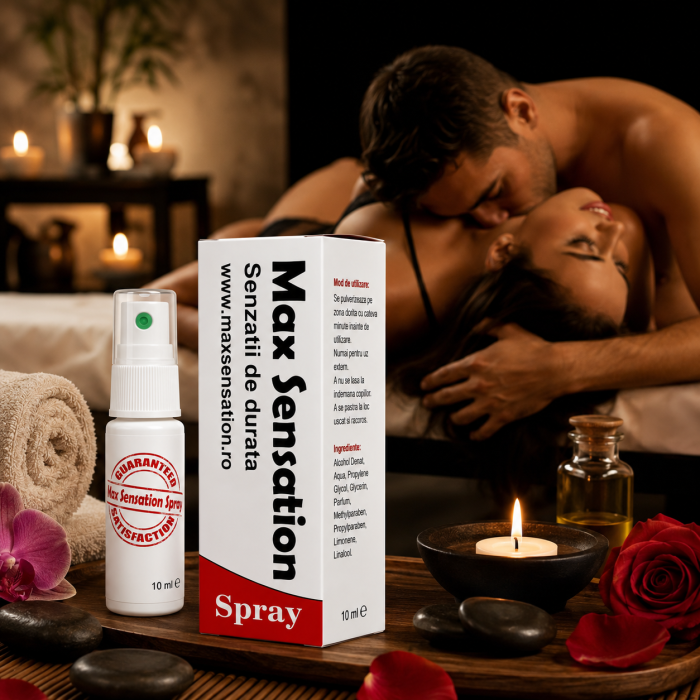 Max Sensation Spray 10 ml într-un decor romantic