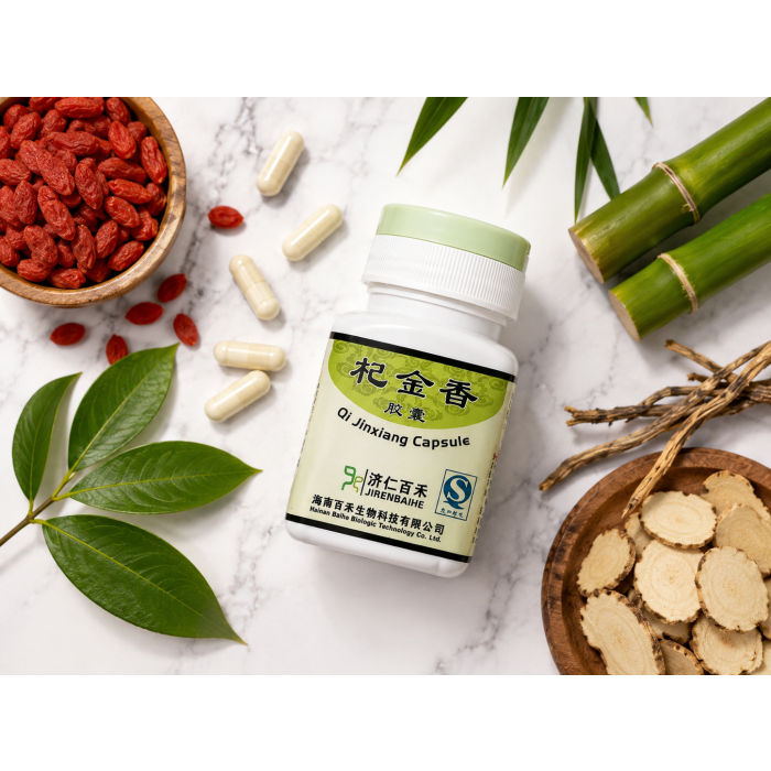 Qi Jinxiang 60 capsule alături de ingrediente naturale tradiționale
