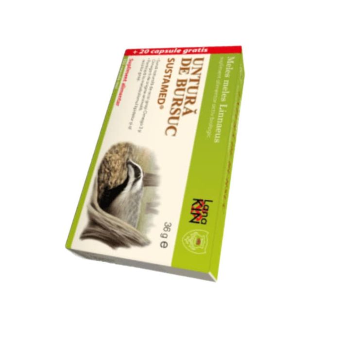 Untura de bursuc, 100 capsule + 20 capsule